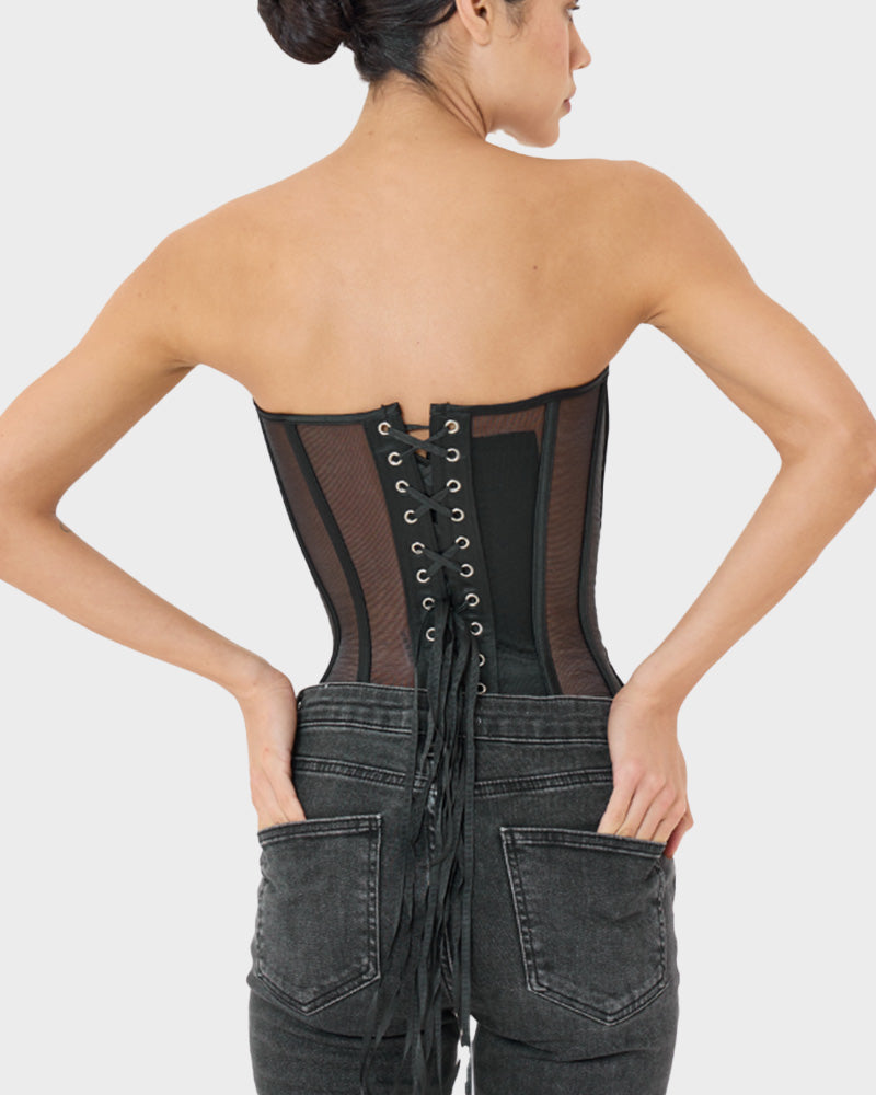 Floralshe® Elegant Mesh Support Push-Up Corset