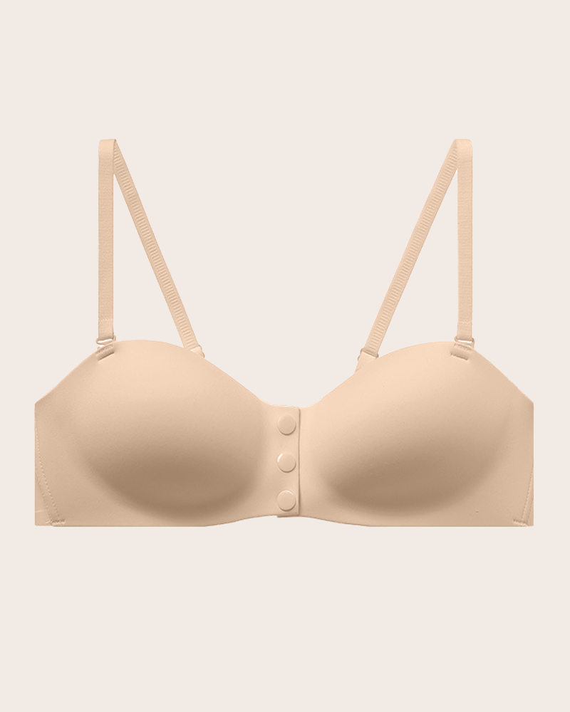 Brassiere Sin Hilos con Cierre Frontal y Tirantes Finos Ajustables