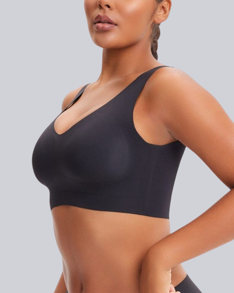 Floralshe® Sujetador Sin Costuras con Escote en Forma de V