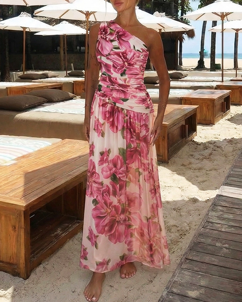 Elegante Conjunto de Traje de Baño Floral en Rosa