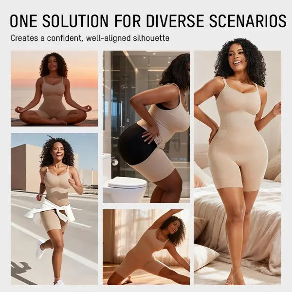 Body elástico sin costuras para control de abdomen femenino, fácil de usar