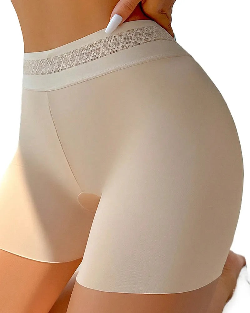 Shorts Modeladores de Cuerpo de Talle Medio con Control Abdomen y Levantamiento de Caderas en Color Sólido