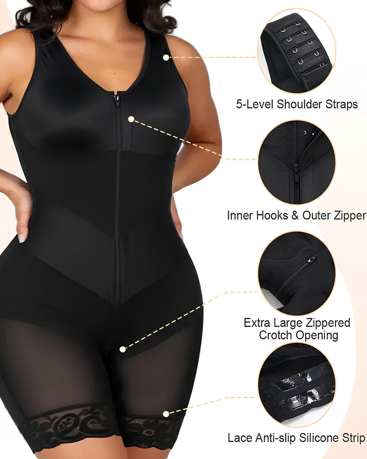 Vestido ajustado con diseño de banda elástica en V para control del abdomen y realce de la figura S para mujeres