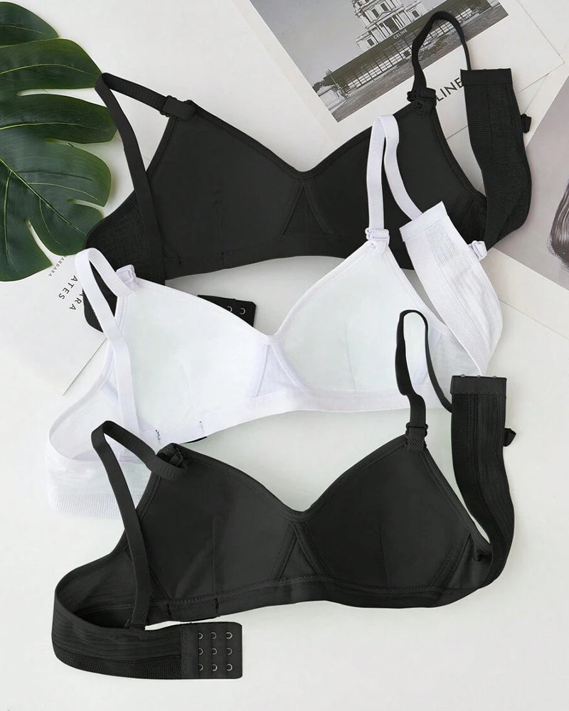 Set de 3 Prendas de Ropa Interior Sin Costuras de Punto Acanalado Duradero