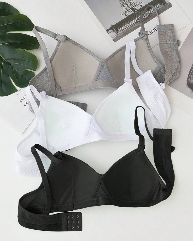 Set de 3 Prendas de Ropa Interior Sin Costuras de Punto Acanalado Duradero
