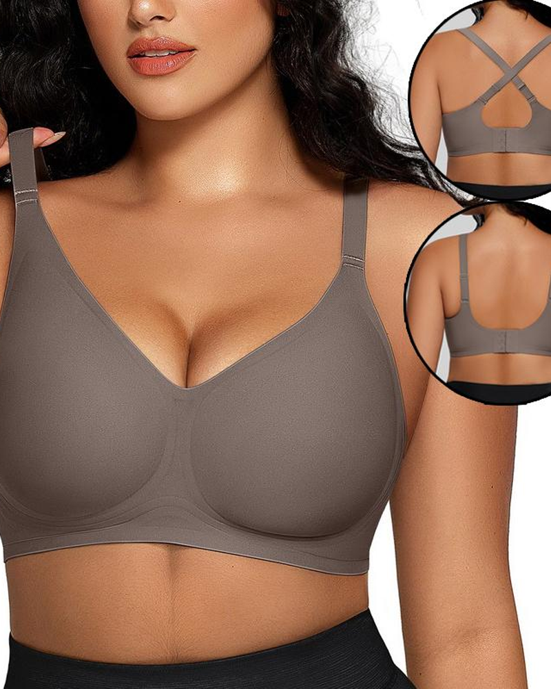 Sujetador Sin Costuras de Copa Completa para Mujeres, Suave y Confortable