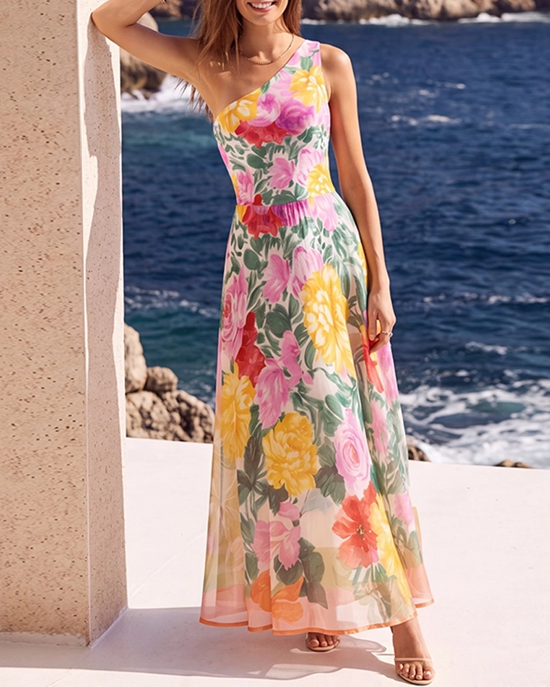 Conjunto de Bañador Floral Abstracto con Tiras Regulables