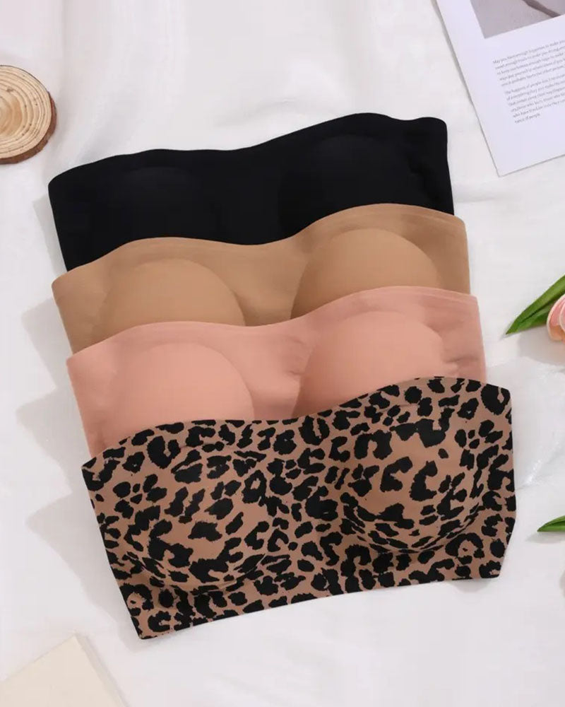 Sostén sin tirantes para mujer con hebilla lateral entrelazada