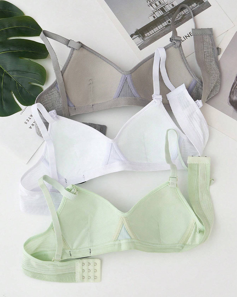 Set de 3 Prendas de Ropa Interior Sin Costuras de Punto Acanalado Duradero