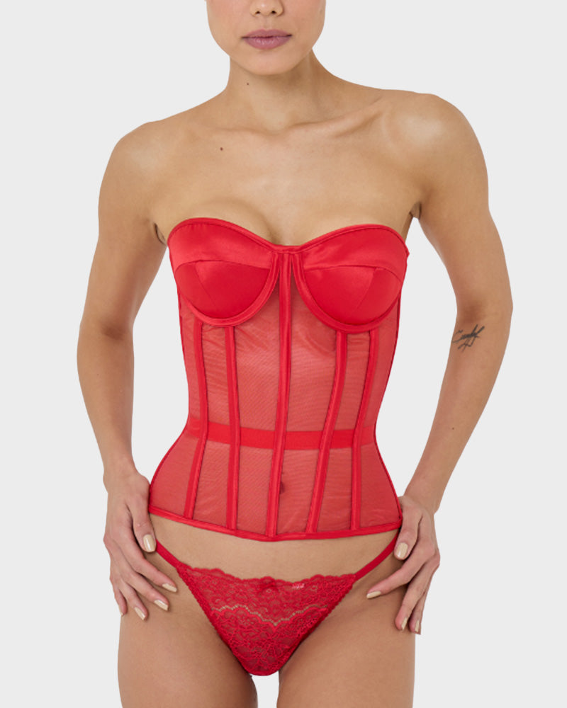 Floralshe® Elegant Mesh Support Push-Up Corset