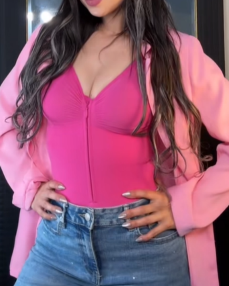 Body Shaper Sin Costuras con Cremallera para Mujer en Color Sólido
