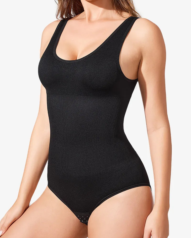 Mallas Tummy sin costuras con cuello redondo para mujer