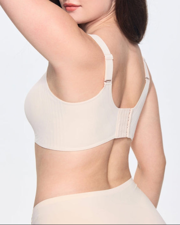 Sostén Push-up de Encaje Elástico sin Aros con Escote en V