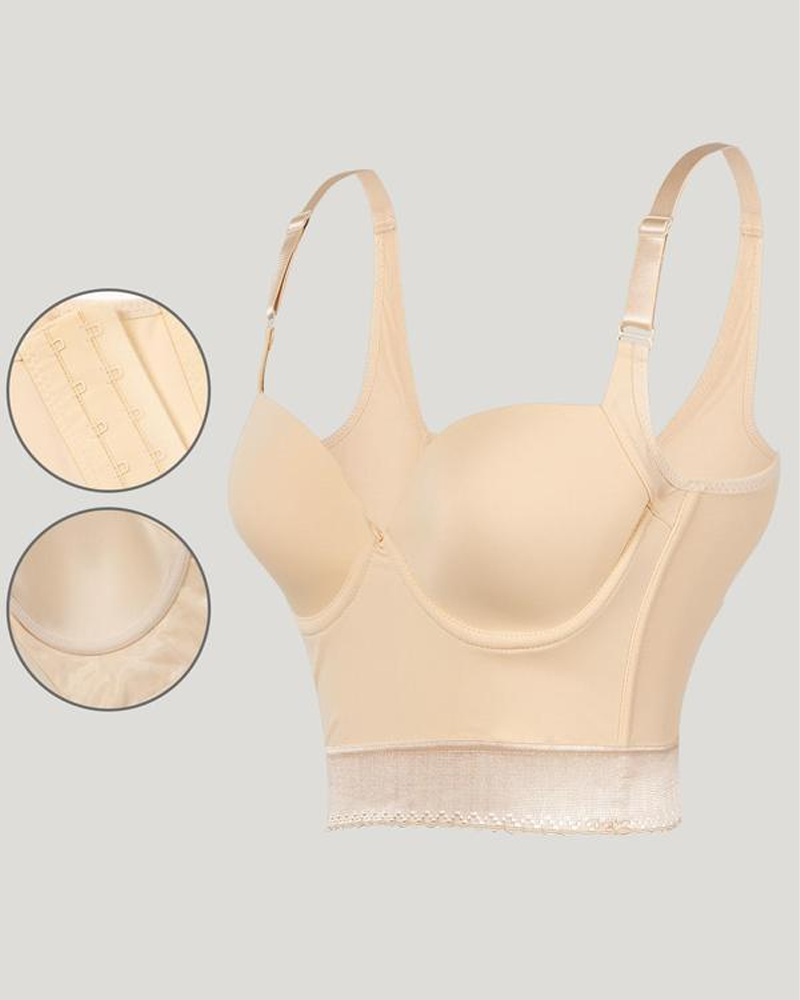 Sujetador Longline Push-Up con Faja Integrada