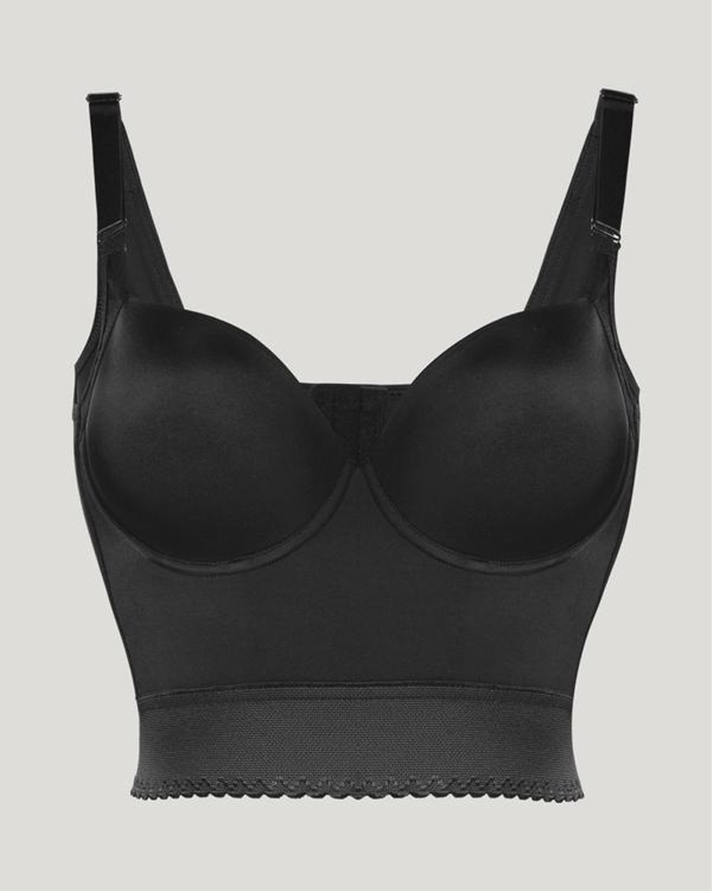 Sujetador Longline Push-Up con Faja Integrada