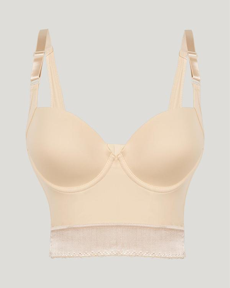 Sujetador Longline Push-Up con Faja Integrada
