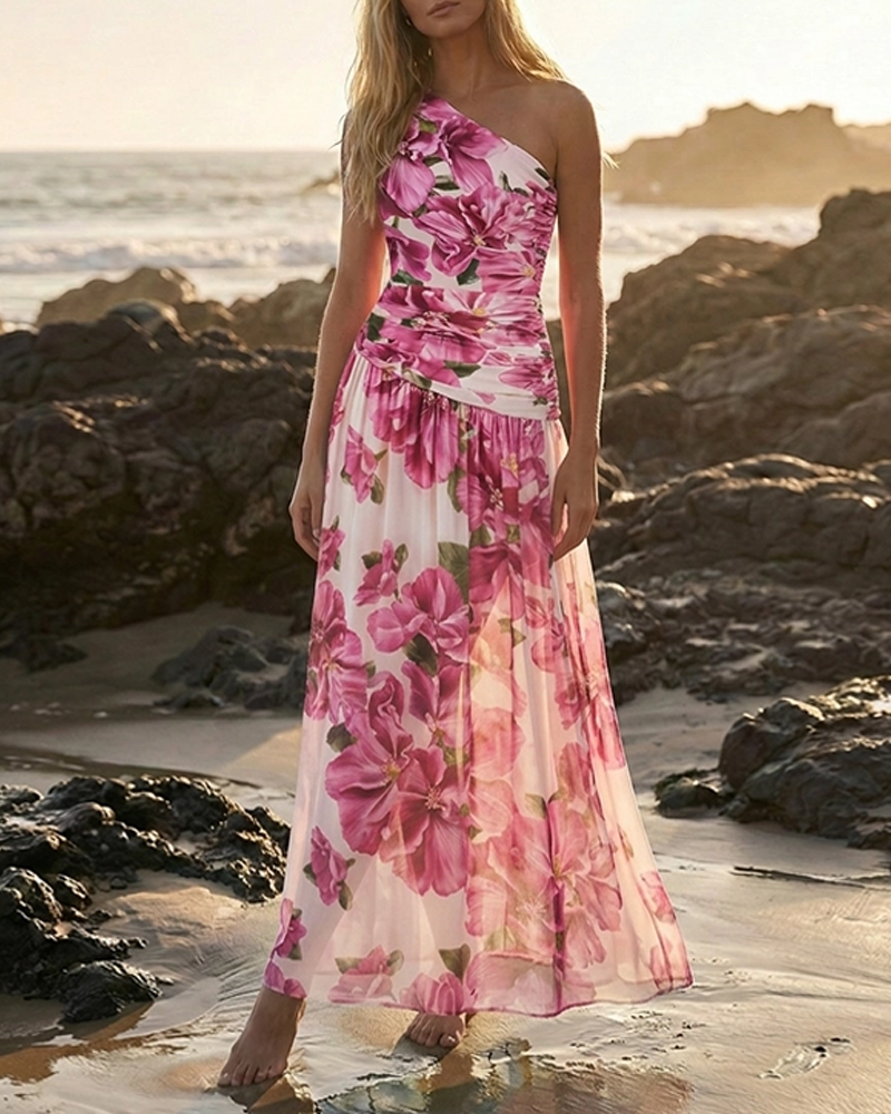 Elegante Conjunto de Traje de Baño Floral en Rosa