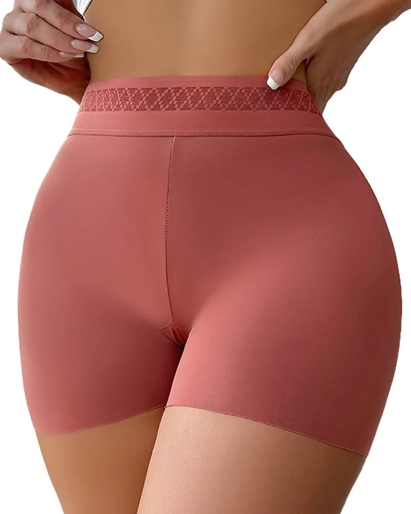 Shorts Modeladores de Cuerpo de Talle Medio con Control Abdomen y Levantamiento de Caderas en Color Sólido