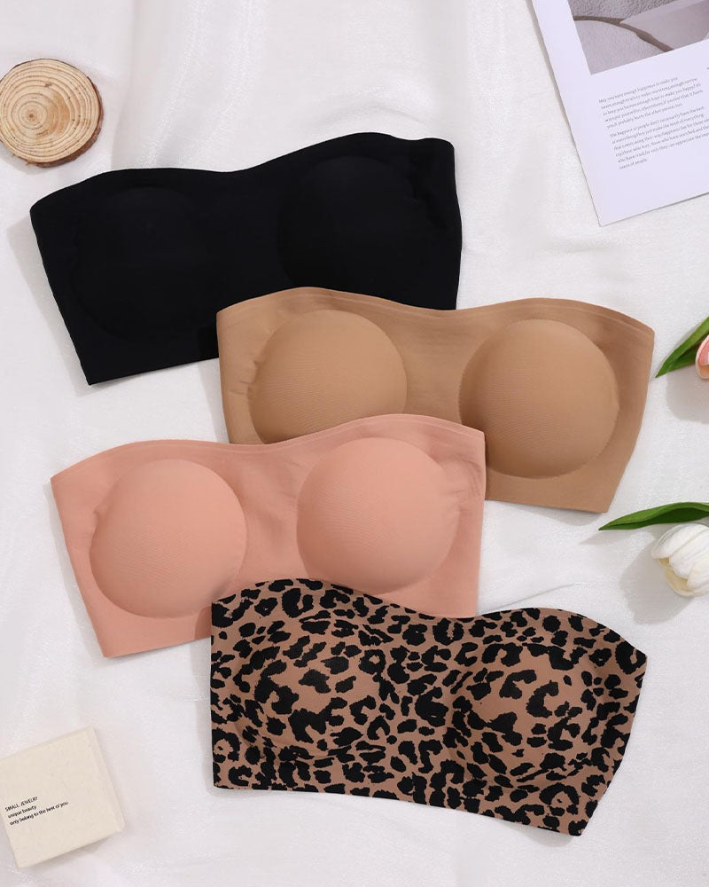 Sostén sin tirantes para mujer con hebilla lateral entrelazada