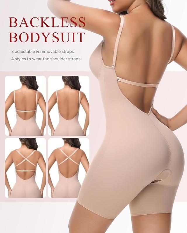 Shapewear Sin Espalda y Sin Tirantes con Escote en U Profundo