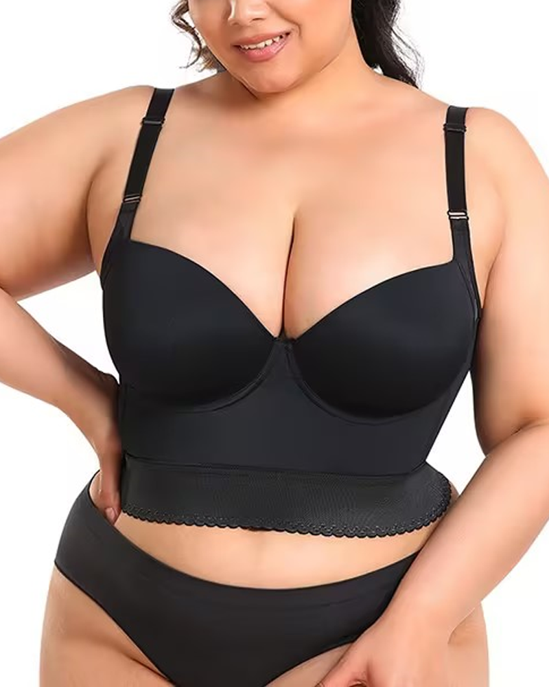 Sujetador Longline Push-Up con Faja Integrada