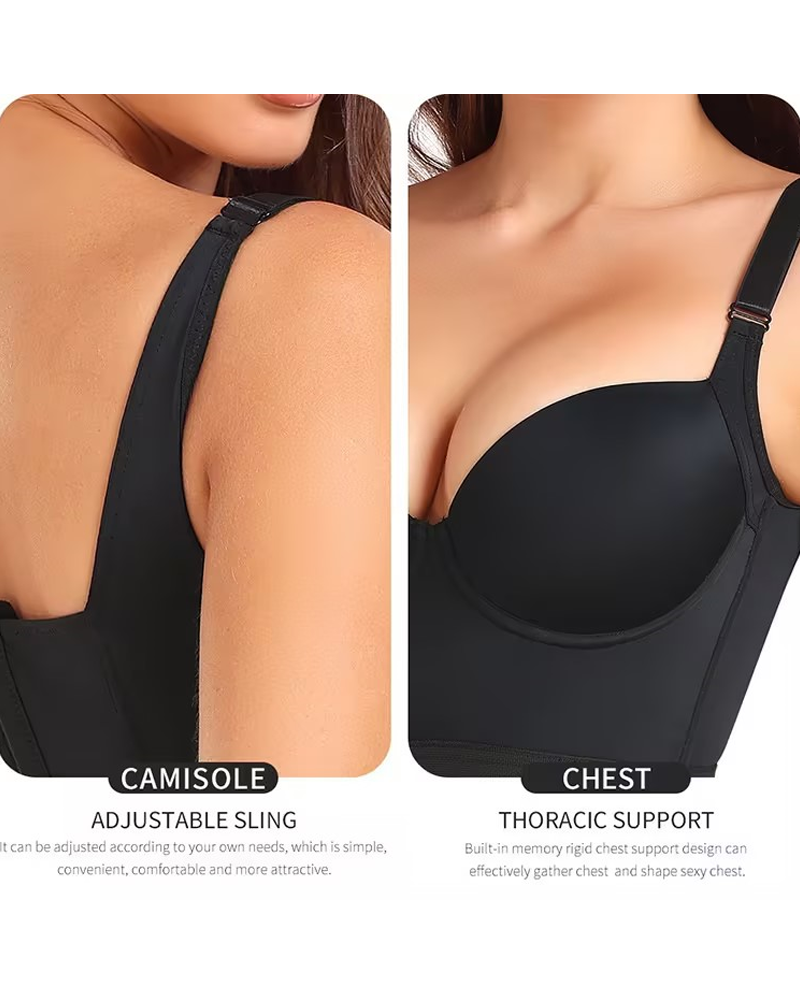 Sujetador Longline Push-Up con Faja Integrada
