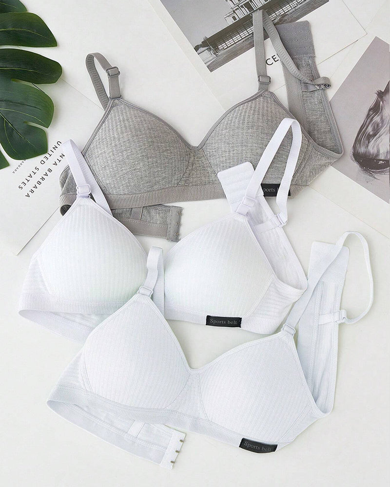 Set de 3 Prendas de Ropa Interior Sin Costuras de Punto Acanalado Duradero