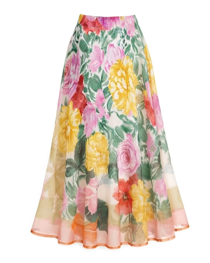 Conjunto de Bañador Floral Abstracto con Tiras Regulables