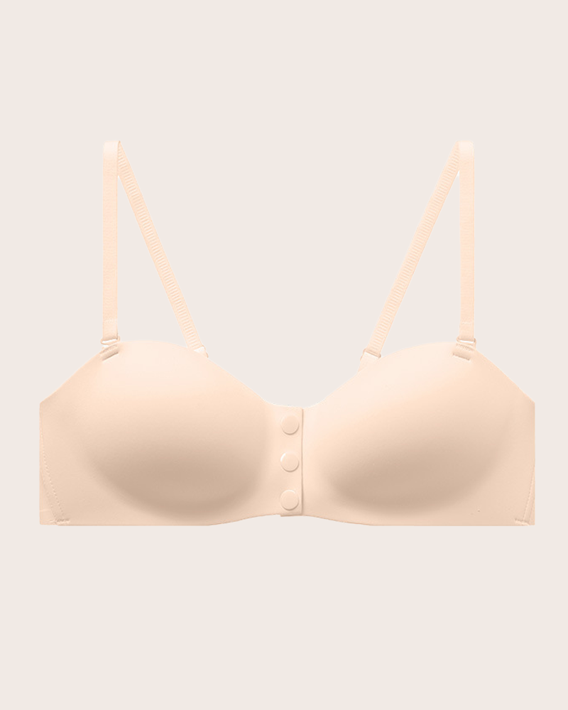 Brassiere Sin Hilos con Cierre Frontal y Tirantes Finos Ajustables