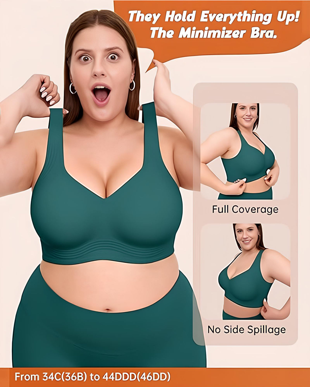 Sostenes de Cobertura Total para Mujeres sin Aros