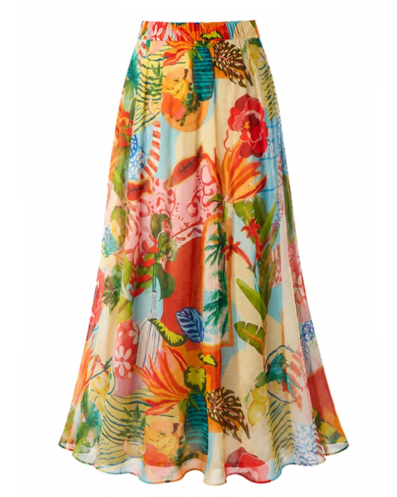 Conjunto de Ba swimsuit con Tirantes Ajustables y Diseño Tropical