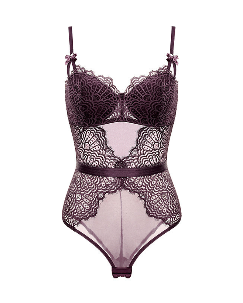 Body de Encaje Transparente y Sexy