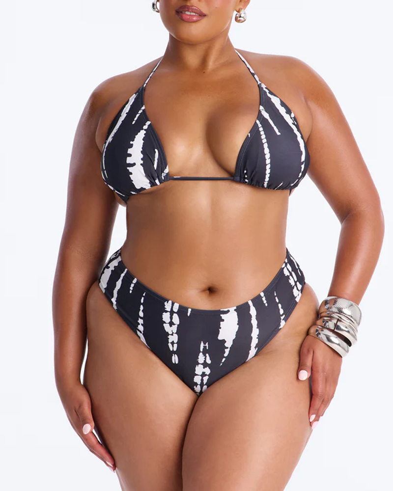 Sexy Bikini con Detalle de Anillo y Falda Maxi para Playa