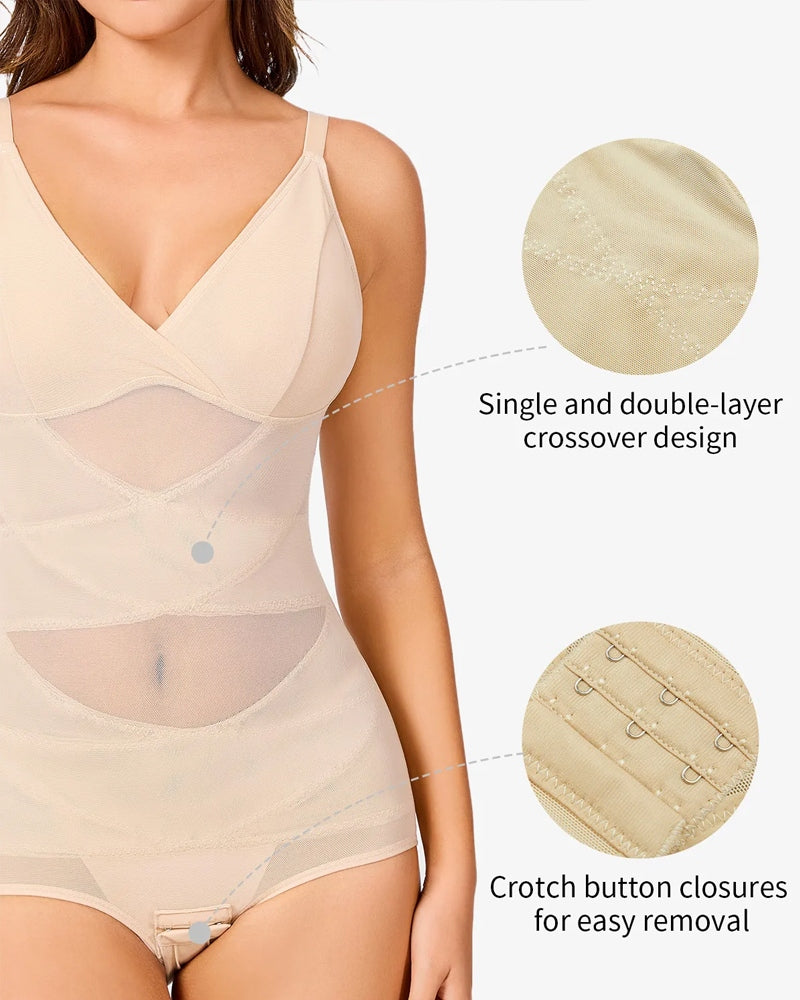 Body Transparente con Elevación de Cintura y Soporte para el BustO
