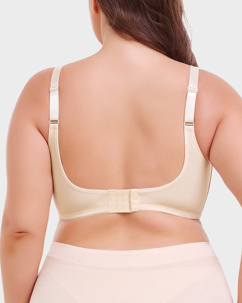 Floralshe® Sujetador Minimizer con Encaje de Cobertura Completa