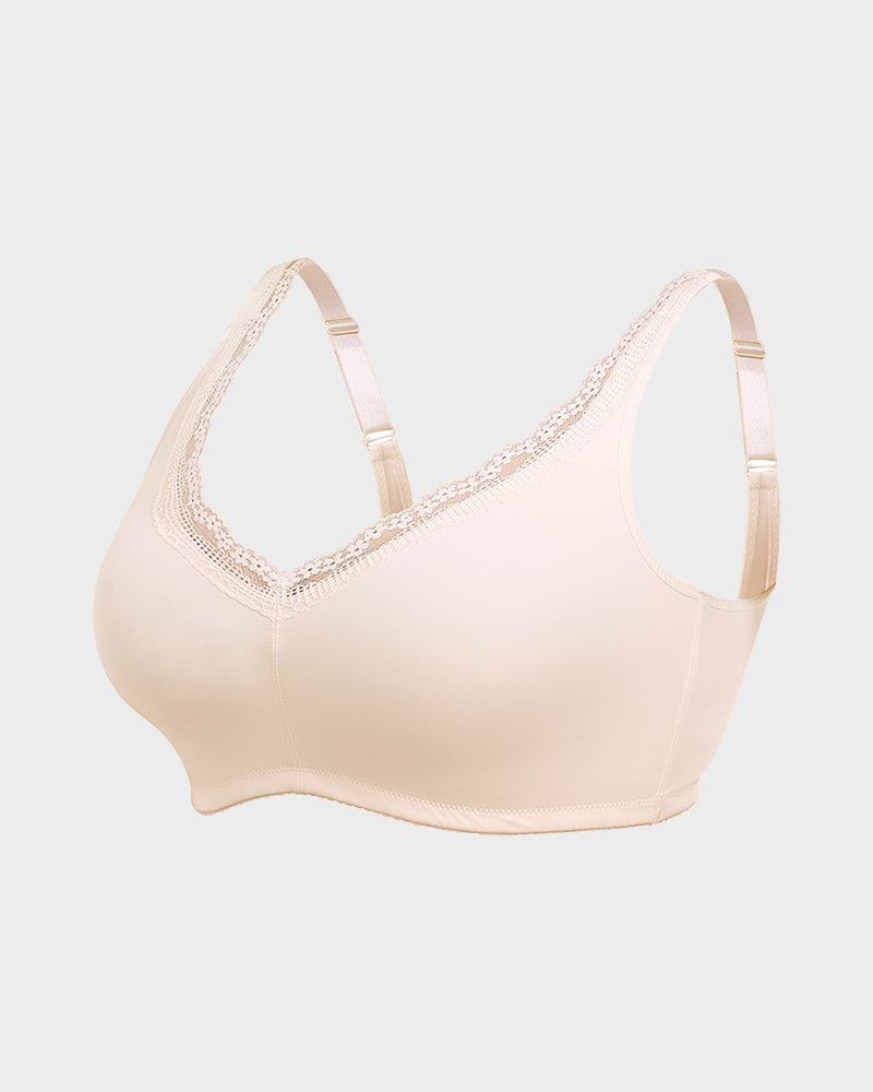 Floralshe® Sujetador Minimizer con Encaje de Cobertura Completa