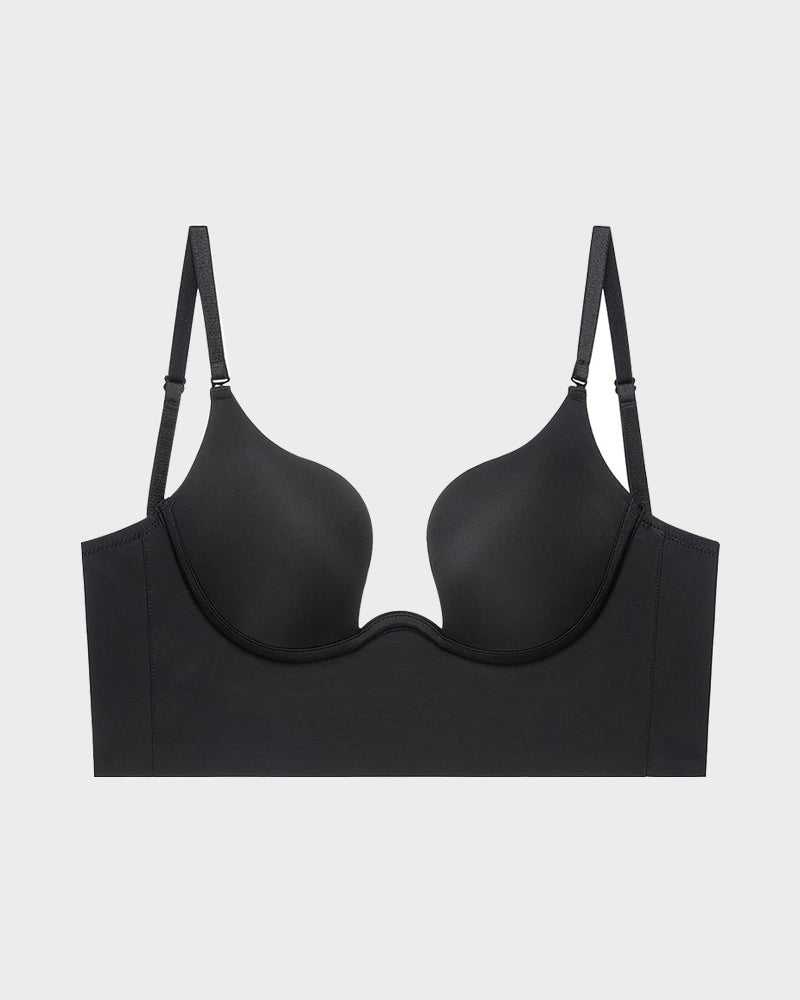 [Paquete de 2] Sujetador de Espalda Baja con Escote Discreto - Negro y Beige