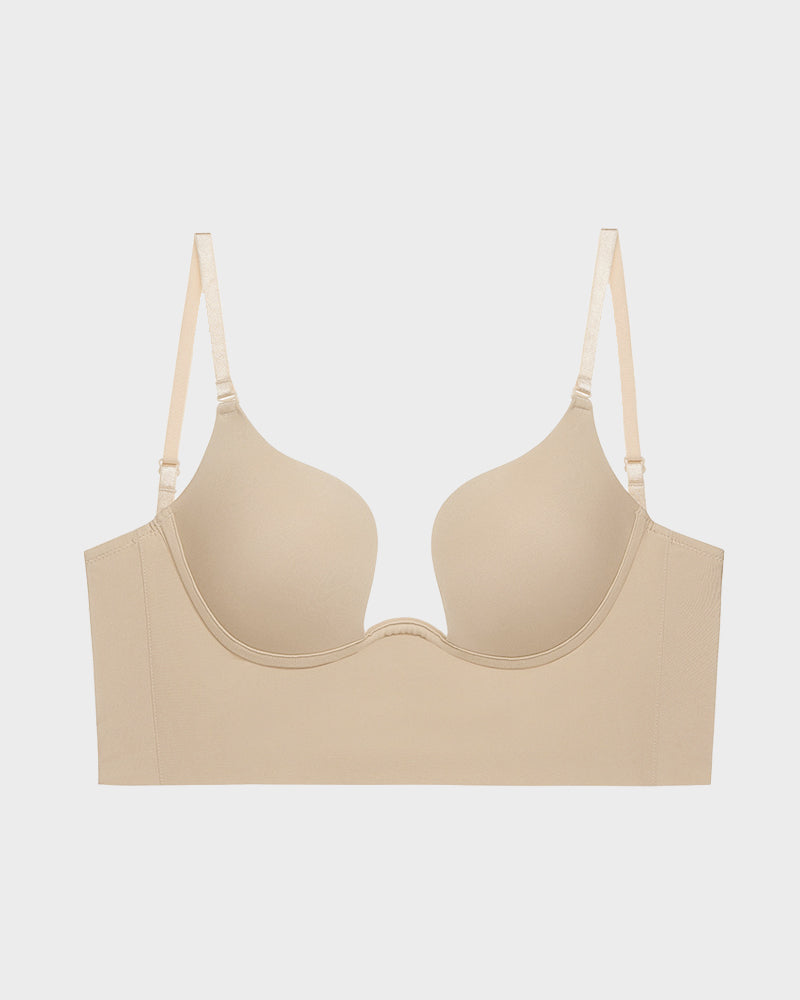 [Paquete de 2] Sujetador de Espalda Baja con Escote Discreto - Negro y Beige