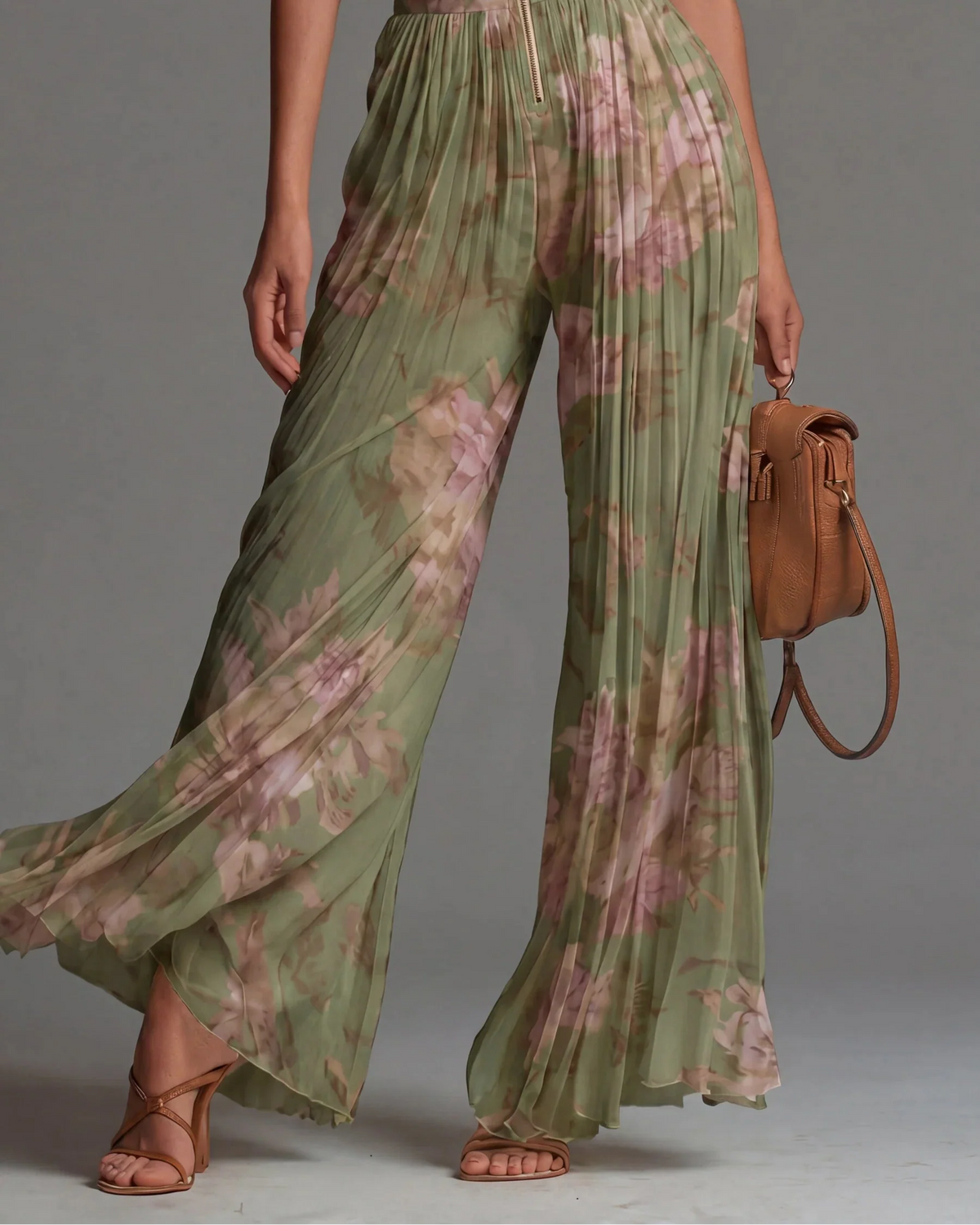 Inés | Mono plisado de gasa floral