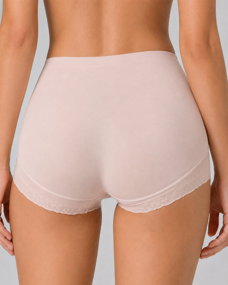 Set de 2 Boxer Briefs de Cintura Alta con Control Abdomen, Sin Costuras y Paneles de Malla Transparente