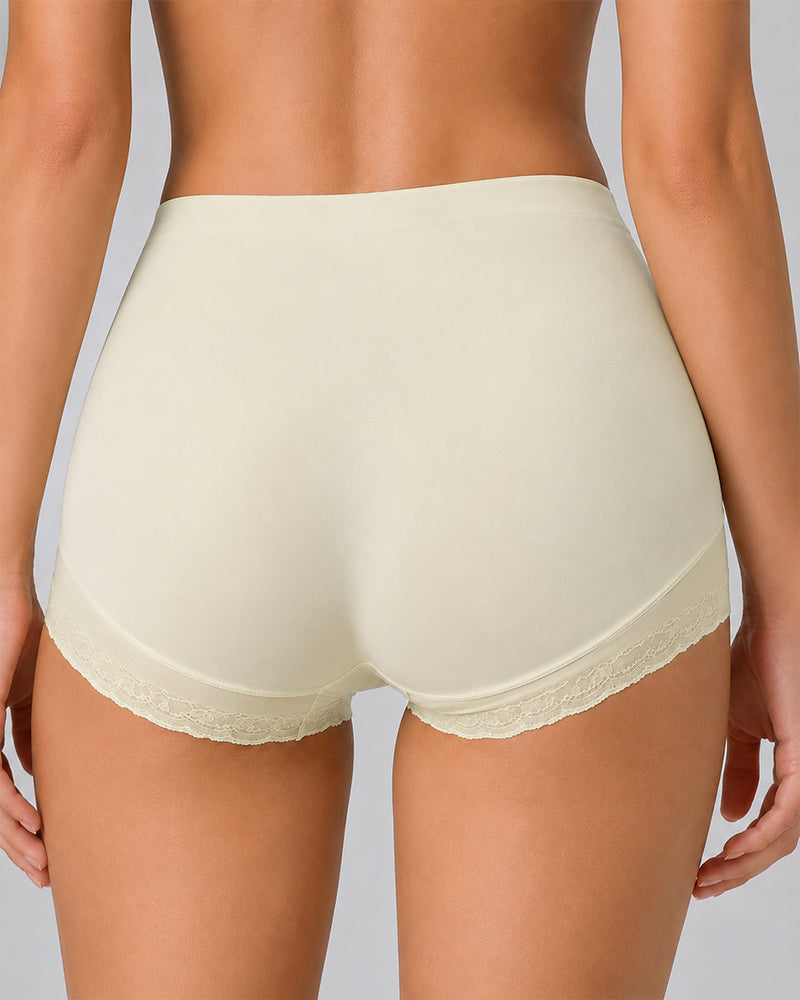 Set de 2 Boxer Briefs de Cintura Alta con Control Abdomen, Sin Costuras y Paneles de Malla Transparente