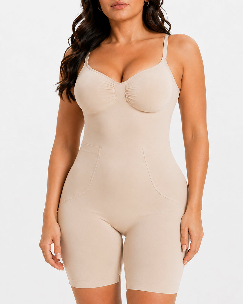 Body Shaper Sin Costuras con Control de Abdomen y Tirantes Regulables