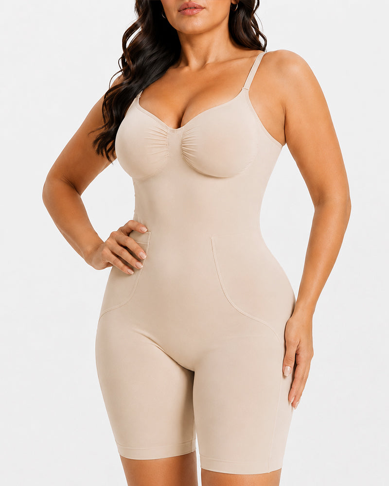 Body Shaper Sin Costuras con Control de Abdomen y Tirantes Regulables