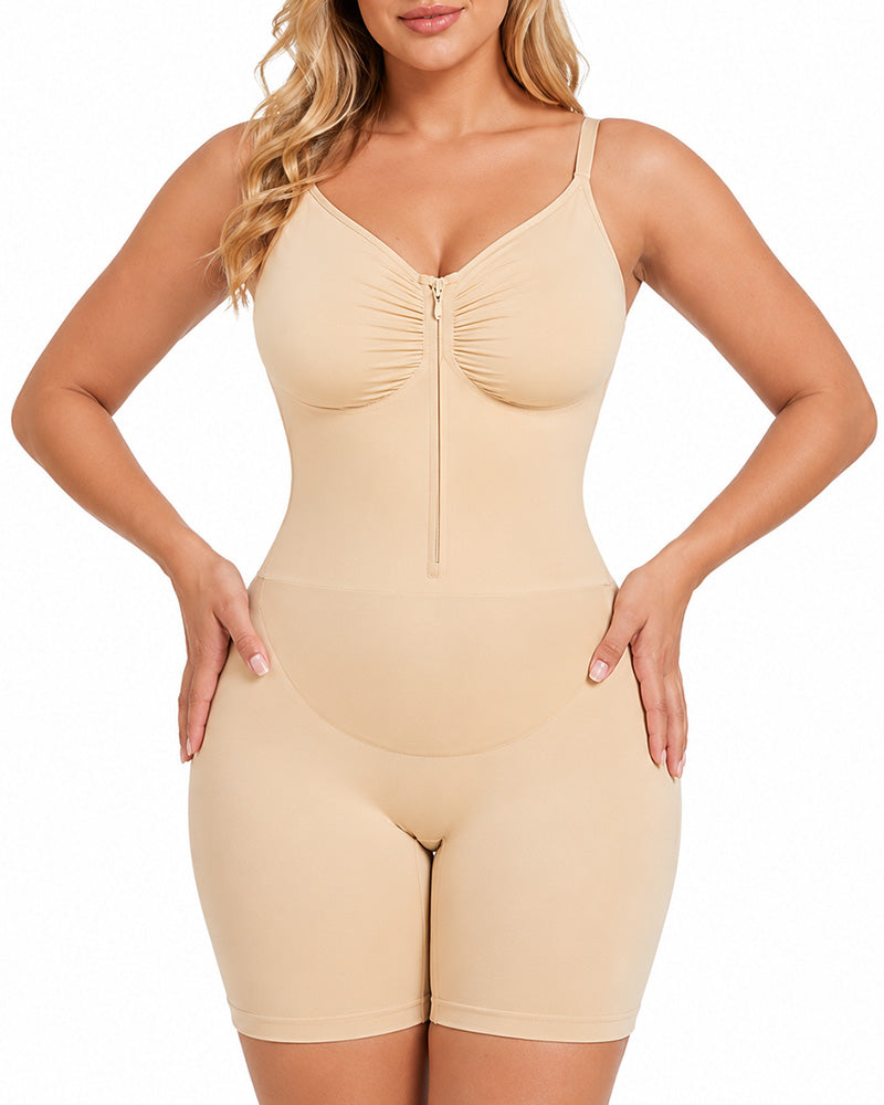Faja Moldeadora Doble Capa con Control de Abdomen y Cremallera para Mujeres