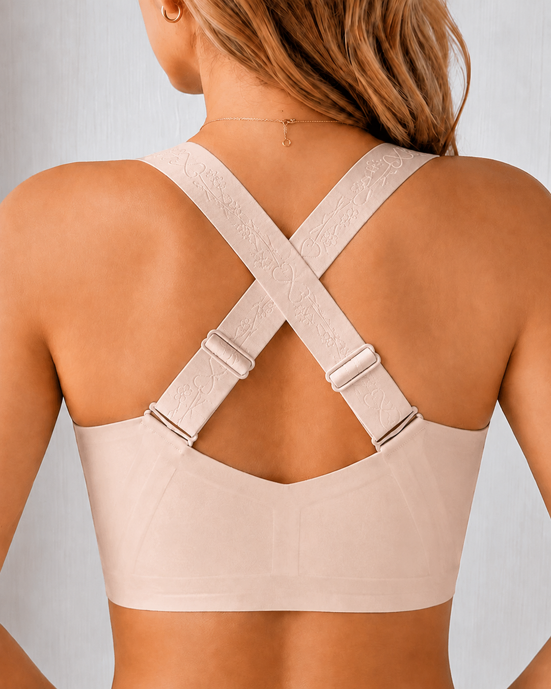 Sostén Frontal sin Costuras con Encaje Transpirable para Tallas Grandes