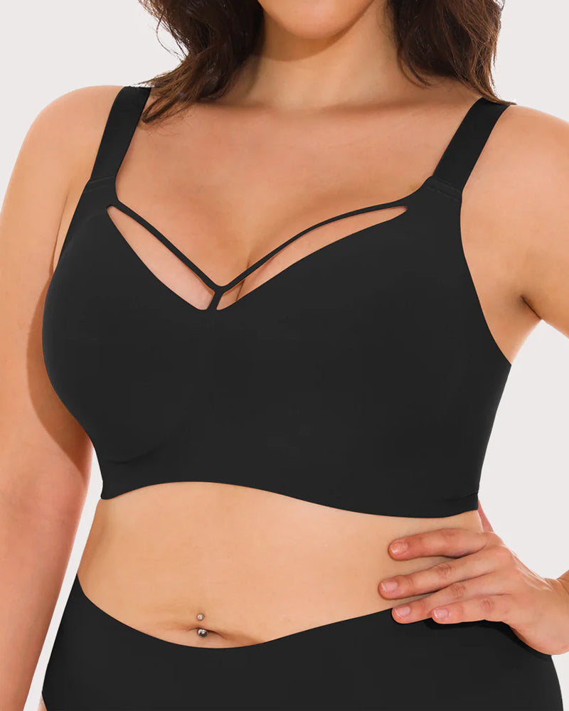 Sujetador Confortable Sin Aros y Sin Costuras para Mujeres de Tallas Grandes