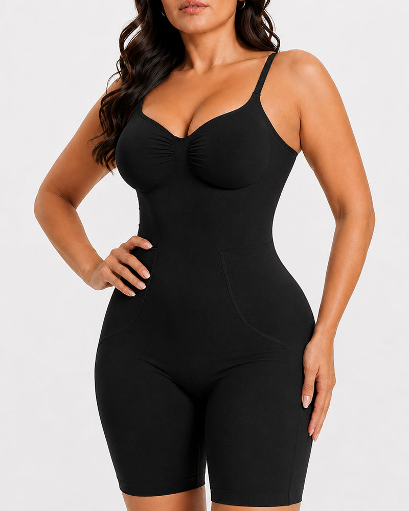 Body Shaper Sin Costuras con Control de Abdomen y Tirantes Regulables