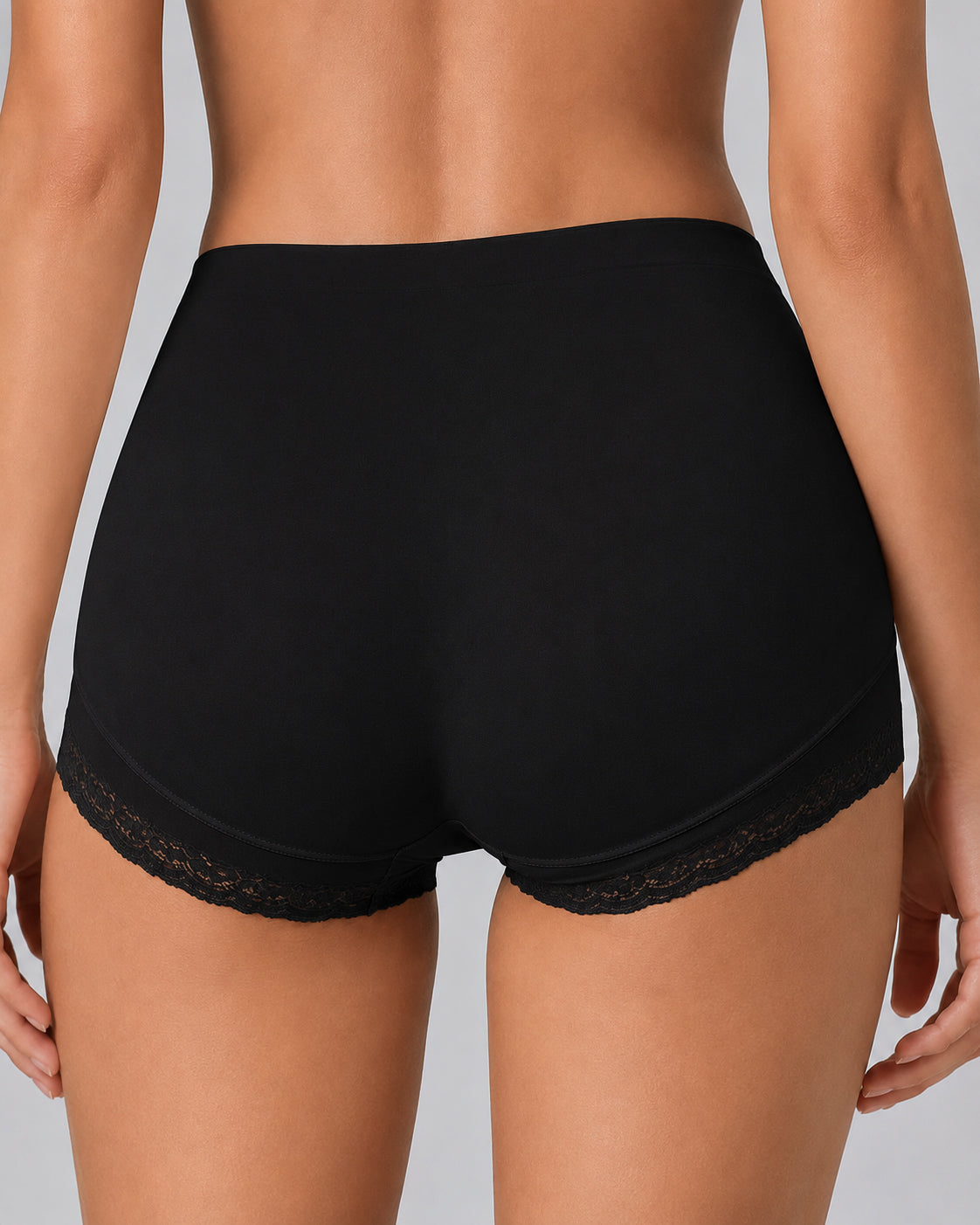 Set de 2 Boxer Briefs de Cintura Alta con Control Abdomen, Sin Costuras y Paneles de Malla Transparente