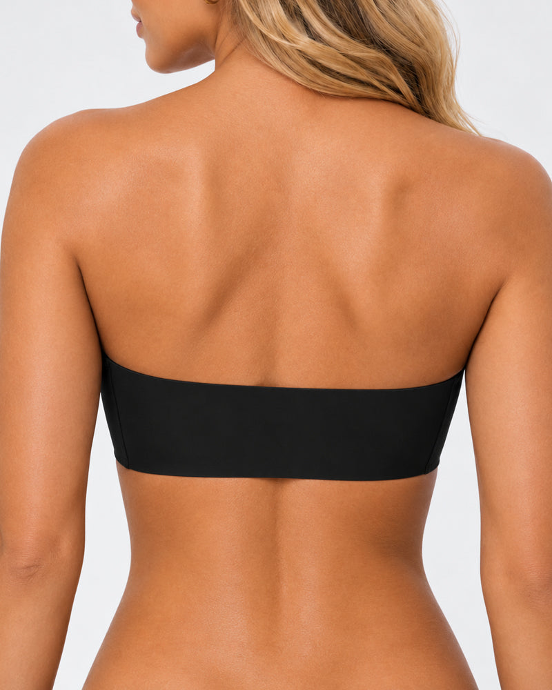 Sujetador sin tirantes, sin costuras, con cierre frontal doble y sin aros