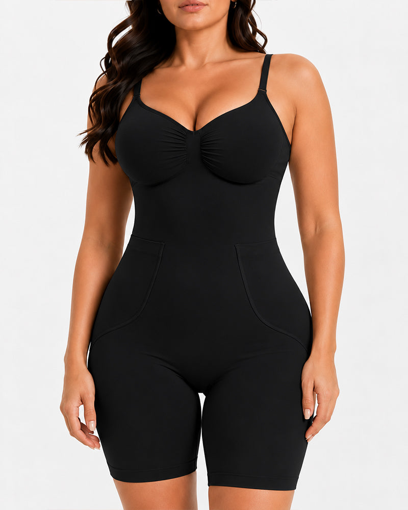 Body Shaper Sin Costuras con Control de Abdomen y Tirantes Regulables